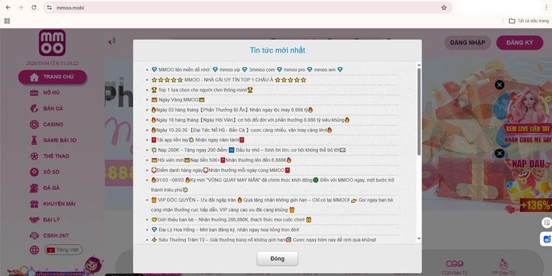 Link vào MMOO an toàn mới nhất năm 2026